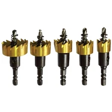 Hole saw cutter set for metal and wood