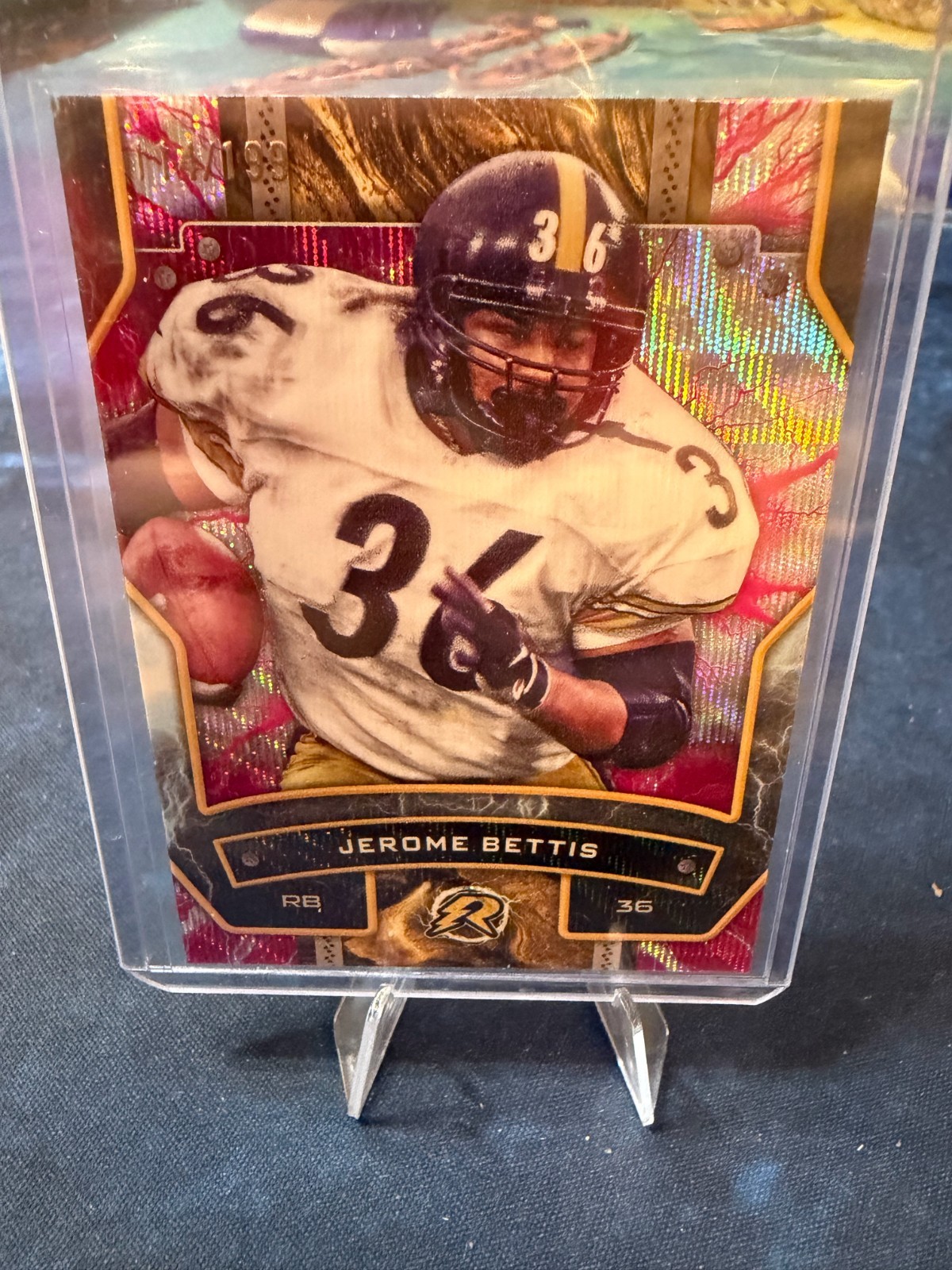2024 Topps Resurgence Jerome Bettis #86 Crimson Surge Refractor /199 Steelers