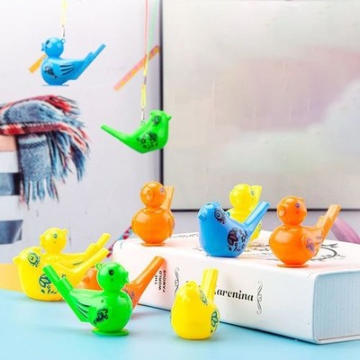 5 Stück Wasser Vogel Pfeife Bunt Kunststoff Party Pfeifen Geräuschmacher Spielzeug