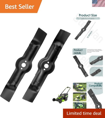 #ad High Quality 2 Pack Replacement Blades for Green Works 25quot; Mowers Reliable $42.49