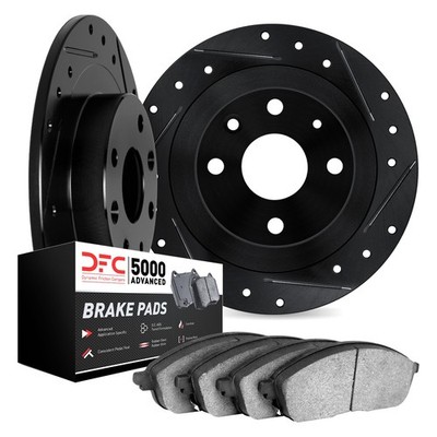 For Mercury Capri 91-94 DFC PRO-KIT 5000 Drilled & Slotted Rear Brake Kit