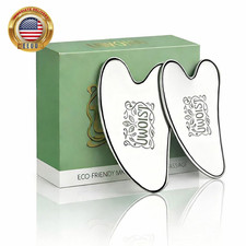 Gua Sha Facial Tools - 2Pcs Stainless Steel Gua Sha Tool for Face, Face Sculptin