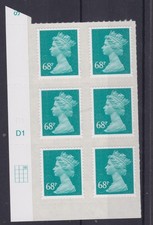 GB SG U2926 MNH SELLO DEFINITIVO 68p TURQUIOSO 2012 M12L CORREO CIL BLOQUE R1C3