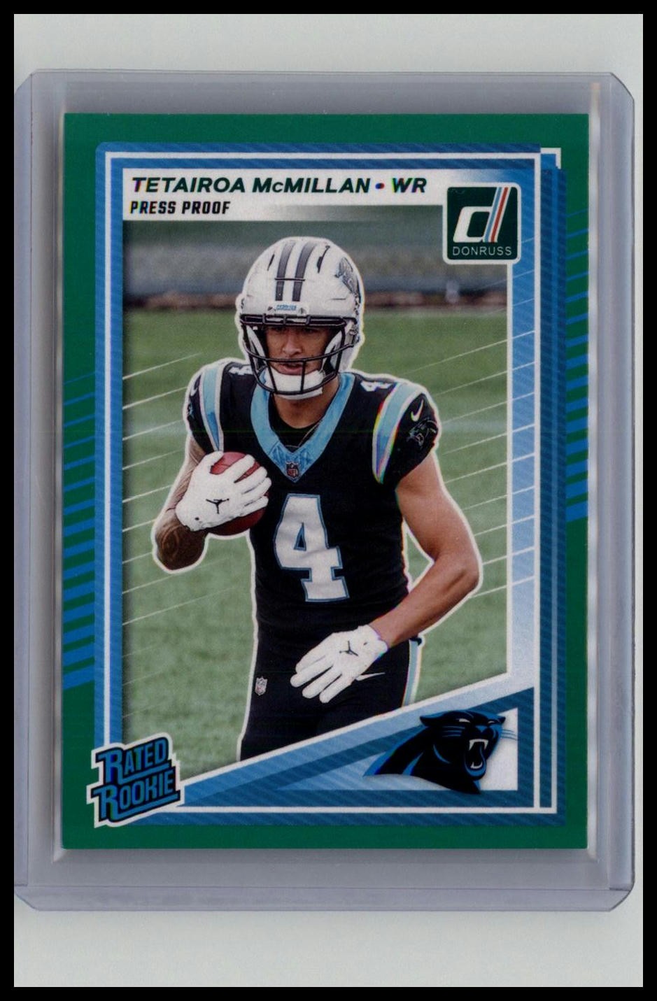 2025 Donruss #314 Tetairoa McMillan Press Proofs Green