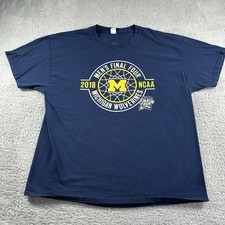 Michigan Wolverines Shirt Mens XL Blue Mens Final Four 2018 NCAA Basketball
