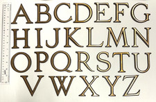 Solid Cast Bronze Letters, Shiny Burnished Brushed Fronts 3" H