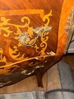 Antique Louis XV Commode Floral Inlay Marble Top Brass Victorian Mahogany — photo 4