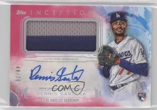 2019 Topps Inception Magenta 48/75 Dennis Santana #IAP-DS Patch Auto 4f5