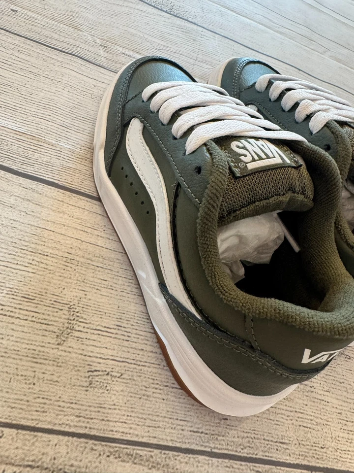 Vans Tenis Niños 13 Nuevo Hylane Hoja de Uva Cuero Informal Zapatos de Todos los Días Foto 3 de 4