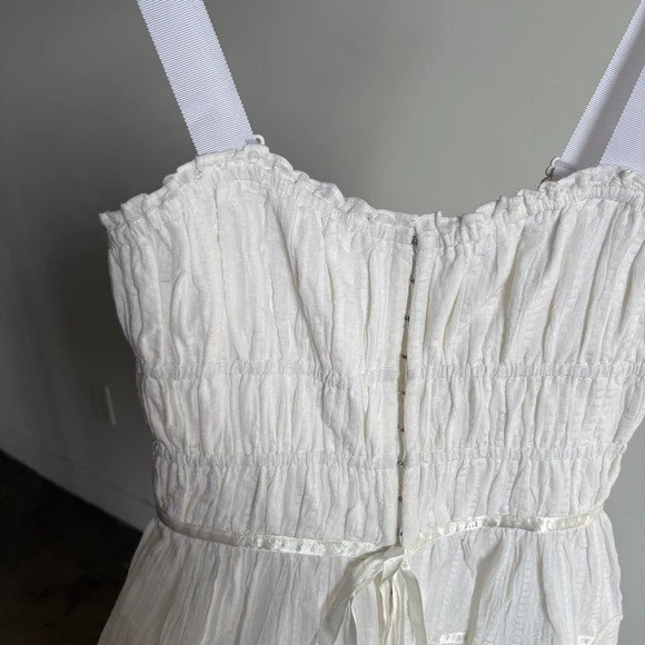 Nuevo sin etiquetas Mini Vestido Blanco For Love And Lemons en Niveles Talla Pequeña Foto 4 de 4