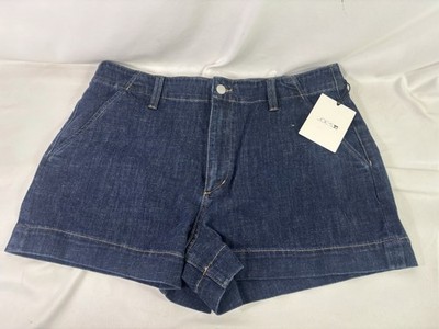 Joe's Jeans Women The Karter Trouser Denim Short Size 32 Soft Dark Indigo Wash