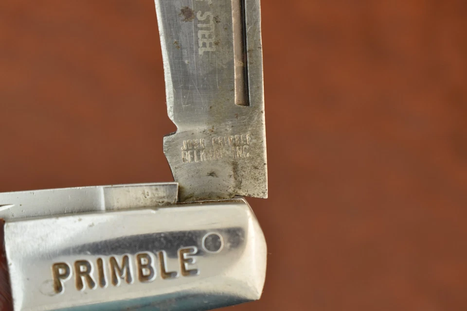 VINTAGE JOHN PRIMBLE BELKNAP LOUISVILLE KY SAWCUT DELRIN BARLOW KNIFE (23565) - Image 4 of 4