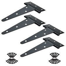 8 inch T Strap Hinges, Heavy Duty T-Strap Shed Door Hinges Gate Hinges Tee Hinge
