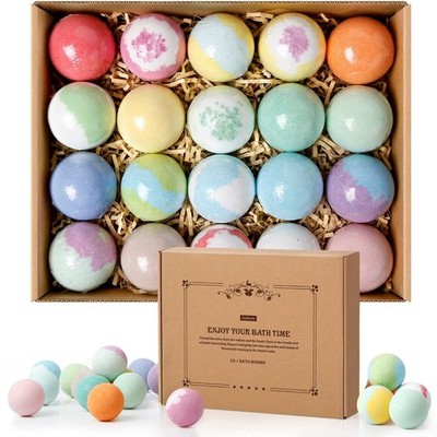 20pcs Bath Bombs Set Easter Gift Shea Butter Moisturizing Fizzy Women