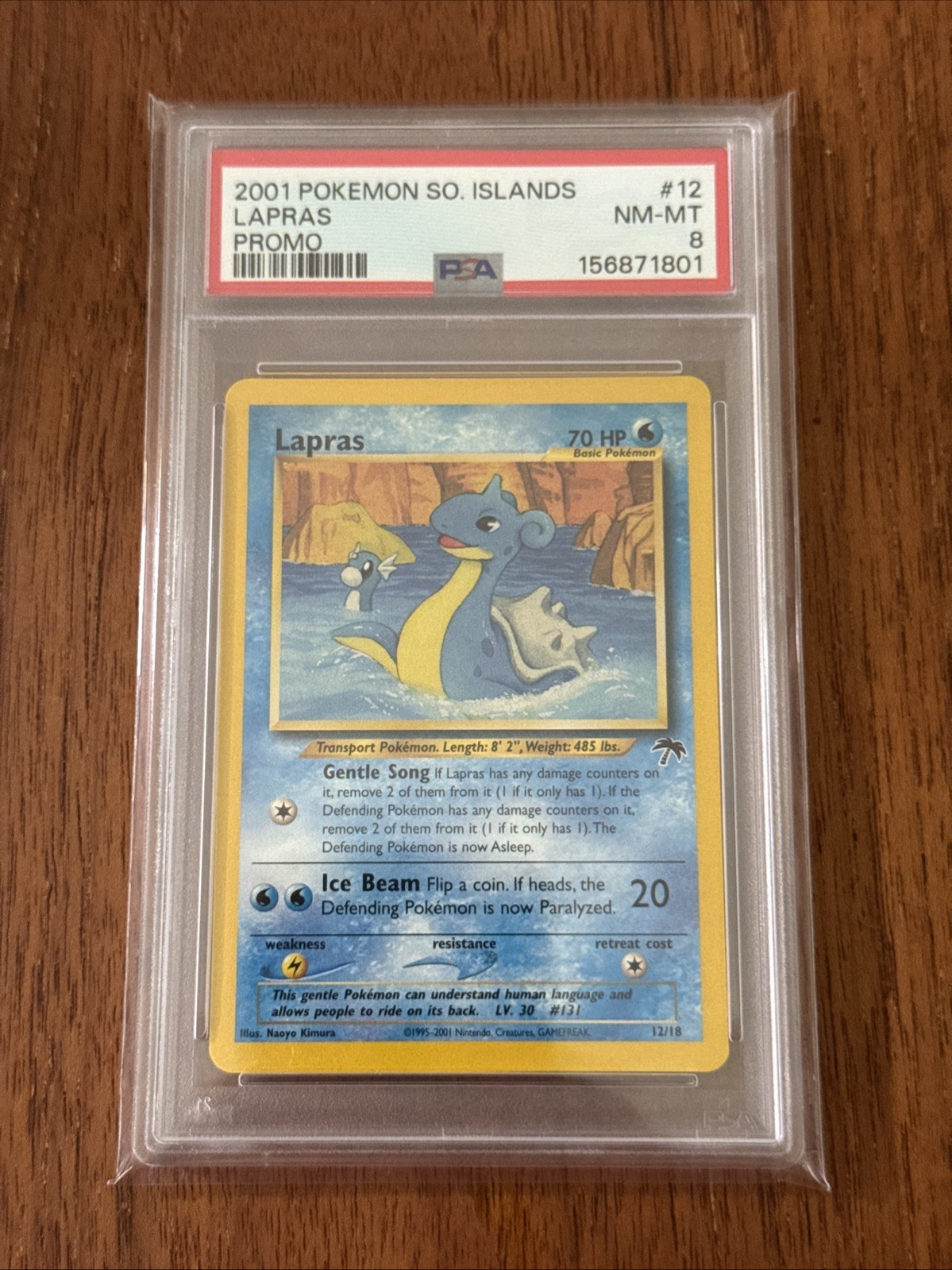 2001 Pokémon Southern Islands Lapras #12 PSA 8