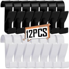 Bathroom Radiator Rail Hook Clips – 3/12PCS Heated Towel Rack Hangers for Clothe