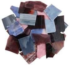 Stained Glass Scrap Pieces Sheets Mosaic Tiles for Crafts 35oz Assorted Colors