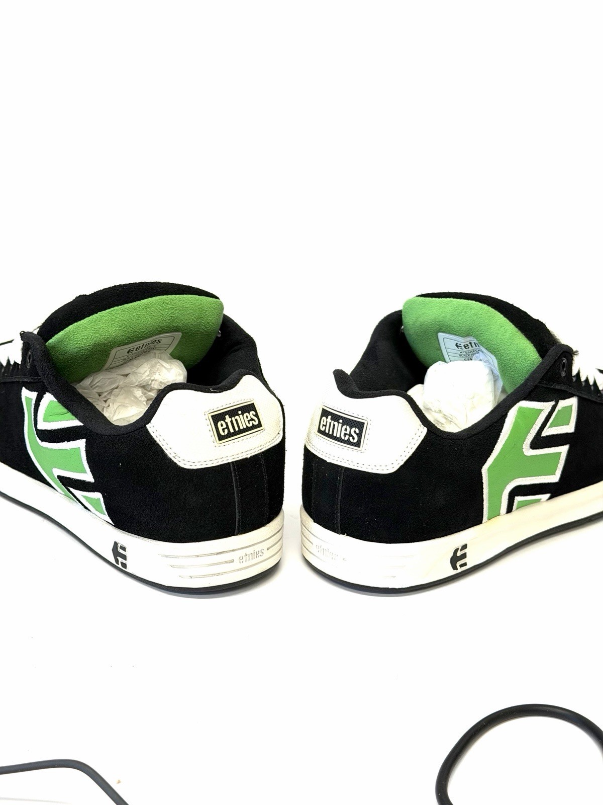 Etnies Sheckler 3 Men’s Sneakers Size 9 New OG Year 2009 Black Green Ref3840 image 3