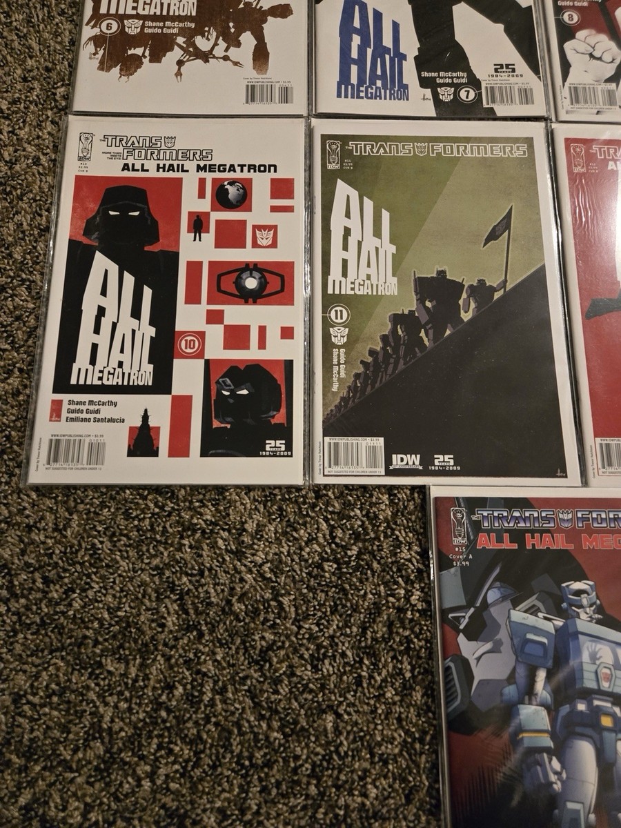 Transformers: All Hail Megatron #1,3,4(x2),6,7-12 (all Cvr B), 13