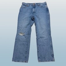 Wrangler 603 Wild West High Rise Straight Jeans Women  s Sz 31 Distressed Western