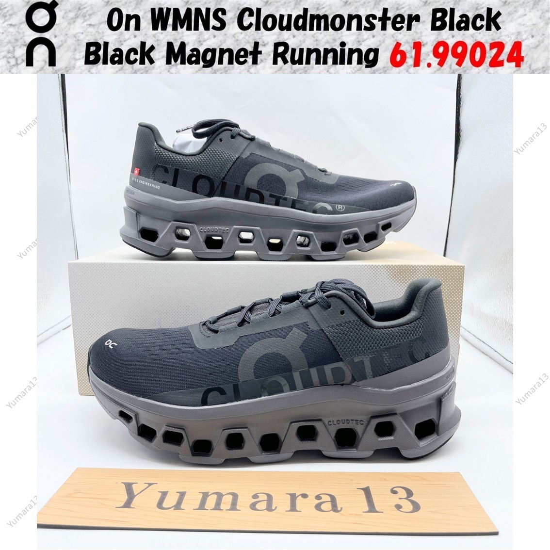 ◆正規品◆ON RUNNING CLOUDMONSTER BLACK MAGNET(W)◆関税込◆ On Cloudmonster Black Magnet Womens | Hanig's Footwear