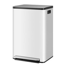13 Gal Stainless Steel Kitchen Trash Can Soft Close w/ Step-on Pedal Garbage