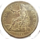 1874-CC Trade Silver Dollar T$1 - PCGS XF Details (EF) - Rare Carson City Coin!