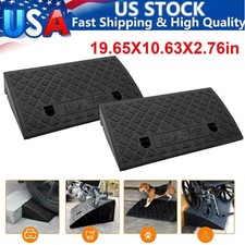 2 Pack Driveway Ramp Heavy Duty Vehicle Curb Rubber Threshold Ramp Professional