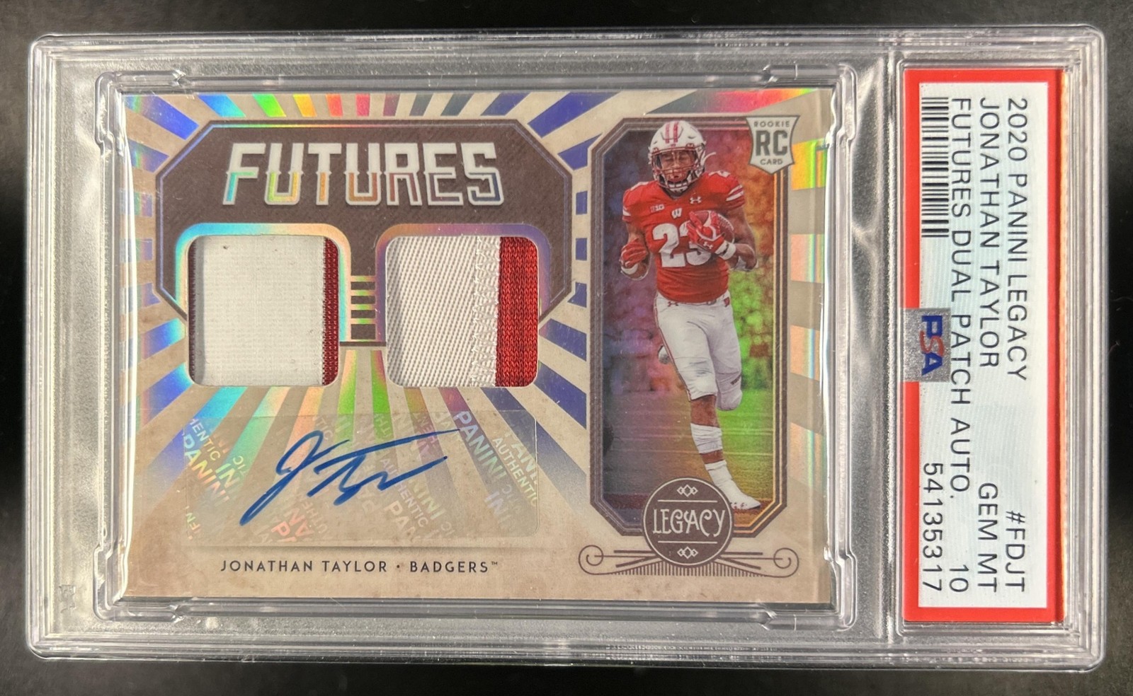 Jonathan Taylor Panini Legacy Futures Dual Patch Autographs #FDJT Base