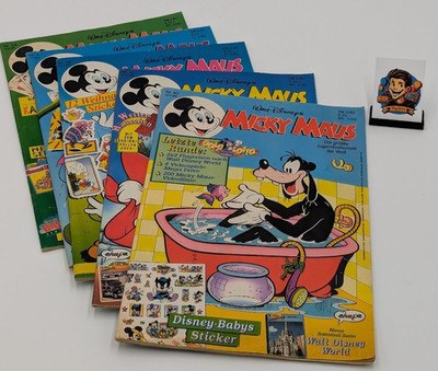 Mickey Mouse 5x Heft original Walt Disneys Jahrgang 1990 + 1991 DE Comic