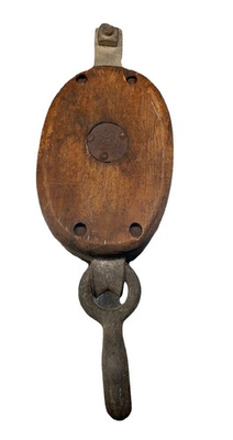 #ad #ad Antique Barn Pulley Block amp; Tackle Western Block Blacksmith Anvil Farm Tool $80.00