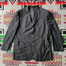 Canali Blazer Mens 44 Black Wool Italy Designer Sport Coat B3