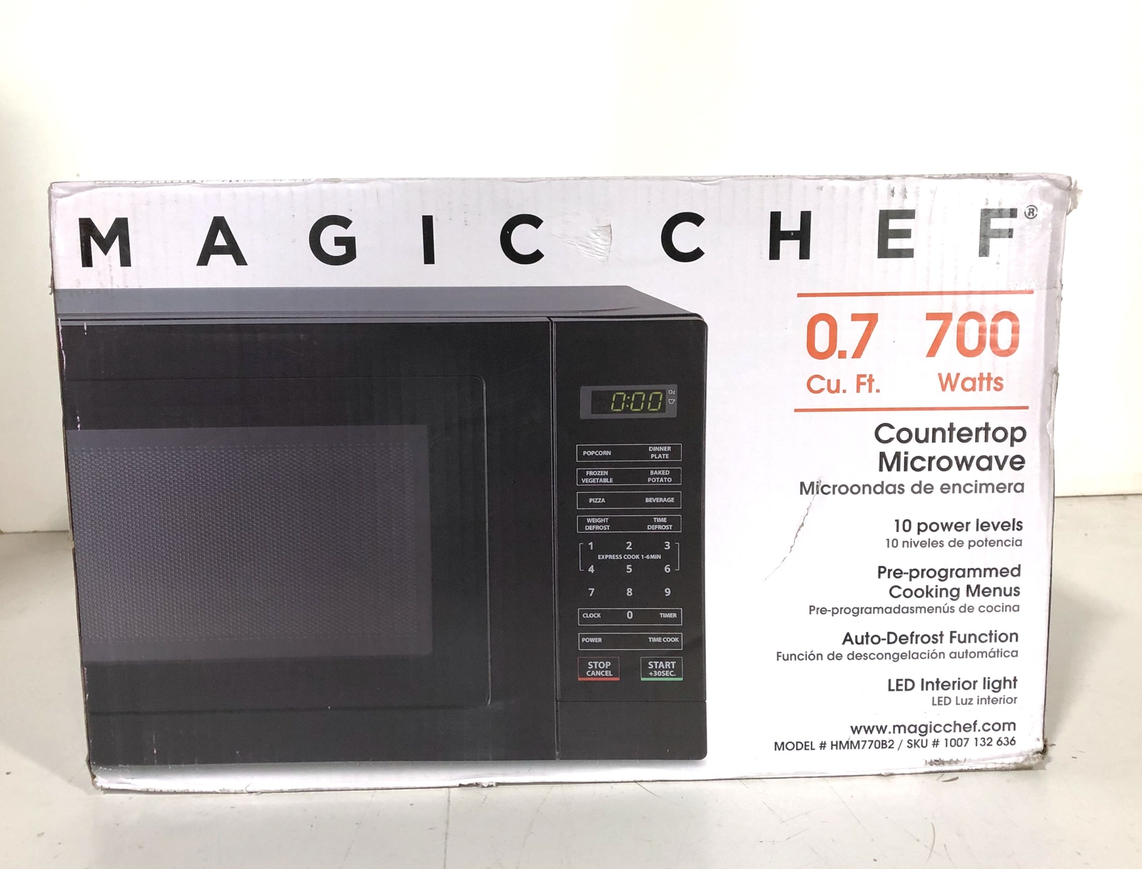 Magic Chef 0.7 cu.ft 700 Watt Black Countertop Microwave New eBay