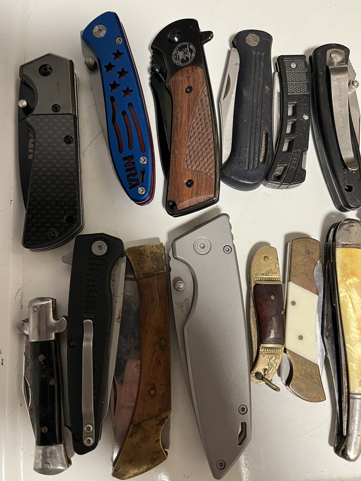 Vintage lot of 18 folding pocket knives eBay