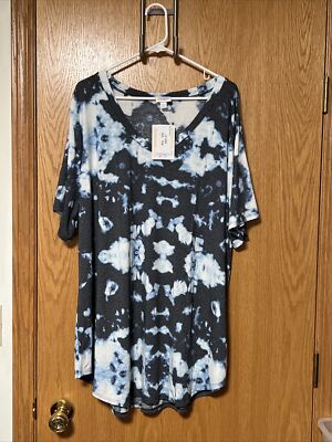 NWT Lularoe Size 2XL 2X XX-Large Multicolor Tie Dye Gorgeous Iris Shirt Top