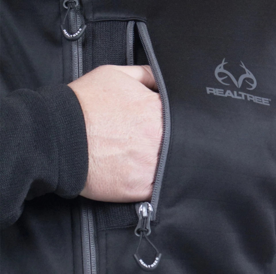 NEW Realtree Jacket Mens Size XL Black Hybrid Techshell Scent Control Flex - Image 4 of 4