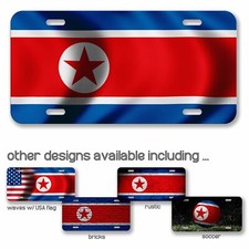 High Grade Aluminum License Plate - Flag Of North Korea Korean - Many Options