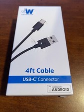 Just Wireless 4 Feet Charge Sync USB-C Charging Cable - Black