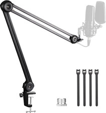 Microphone Boom Arm,Large Mic Arm 46 Inch with Desk Mount 5/8"To 3/8"Screw A