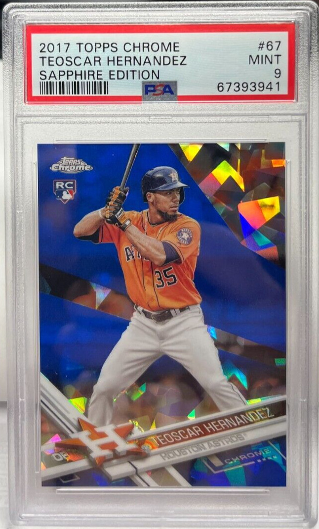 Teoscar Hernandez 2017 Topps Chrome SAPPHIRE Edition RC#67 - PSA 9 MINT - ASTROS