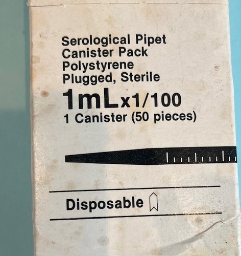 Pipette sierologiche Polistirolo Kimble 1 ml in 1/100 TD-EX confezione da 50 - Foto 2 di 2