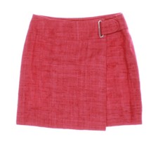 NWT - A-K-R-I-S PUNTO Women's SILK SHANTUNG Magenta TWEED A-LINE SKIRT - US 6