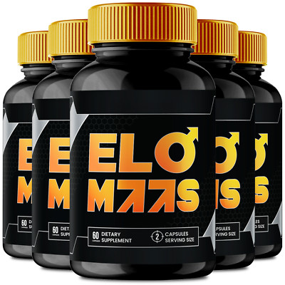 (5 Pack) Elo Maas Men Capsules, Male Health Pills to Improve Stamina & Endurance