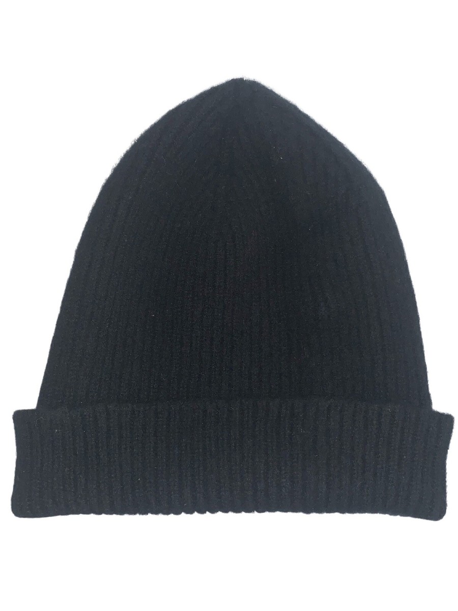 Paul Smith PS Black Optic Tape Wool Beanie Mens Brand New