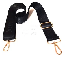 cross body STRAP for travel gym bag Black adjustable detachable gold HW xoxo #12