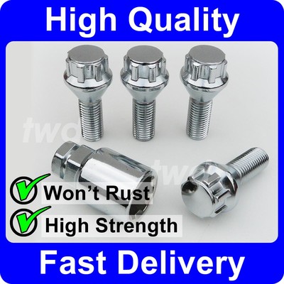 ALLOY WHEEL LOCKING BOLTS FOR BMW 1-SERIES E81 E82 E87 E88 M12x1.5 LUG ...