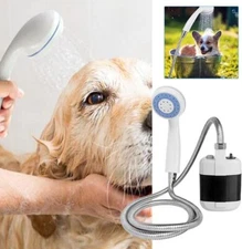 Portable Camping Shower Pump Electric Shower Head Sprayer With 1.5m Hose U4Y6