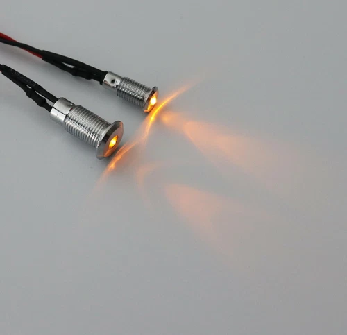 LED mit Fassung Flach verkabelt 3mm/ 5mm  5V / 12V /24V mit 20cm Kabel 