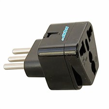 HQRP Portable Italian Grounded Universal Travel Plug Adapter 110V-240V 