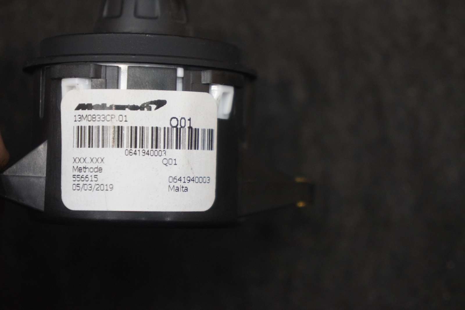 Dash Mirror Control Switch Knob Button 13M0833CP OEM McLaren 570S 2019